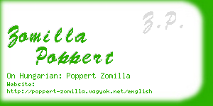 zomilla poppert business card